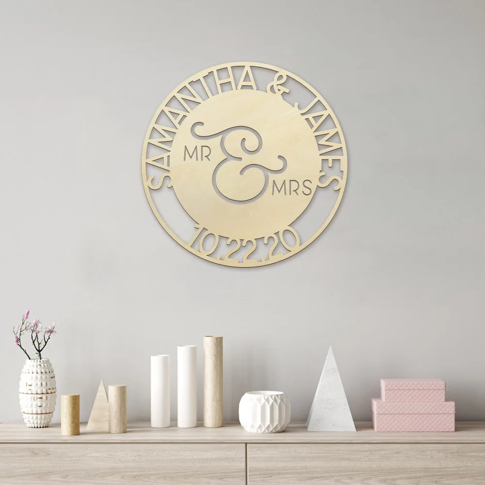 Ampersand семейное искусство на заказ украшение для дома Мистер и миссис деревенская