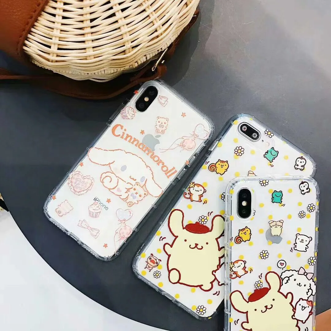 Милый мультфильм ЯПОНИЯ Sanrio Purin Soft oroll мягкий чехол для телефона iphone 11 Pro Max X XS Xr 7 8 6 s Plus рельефная задняя крышка Coque