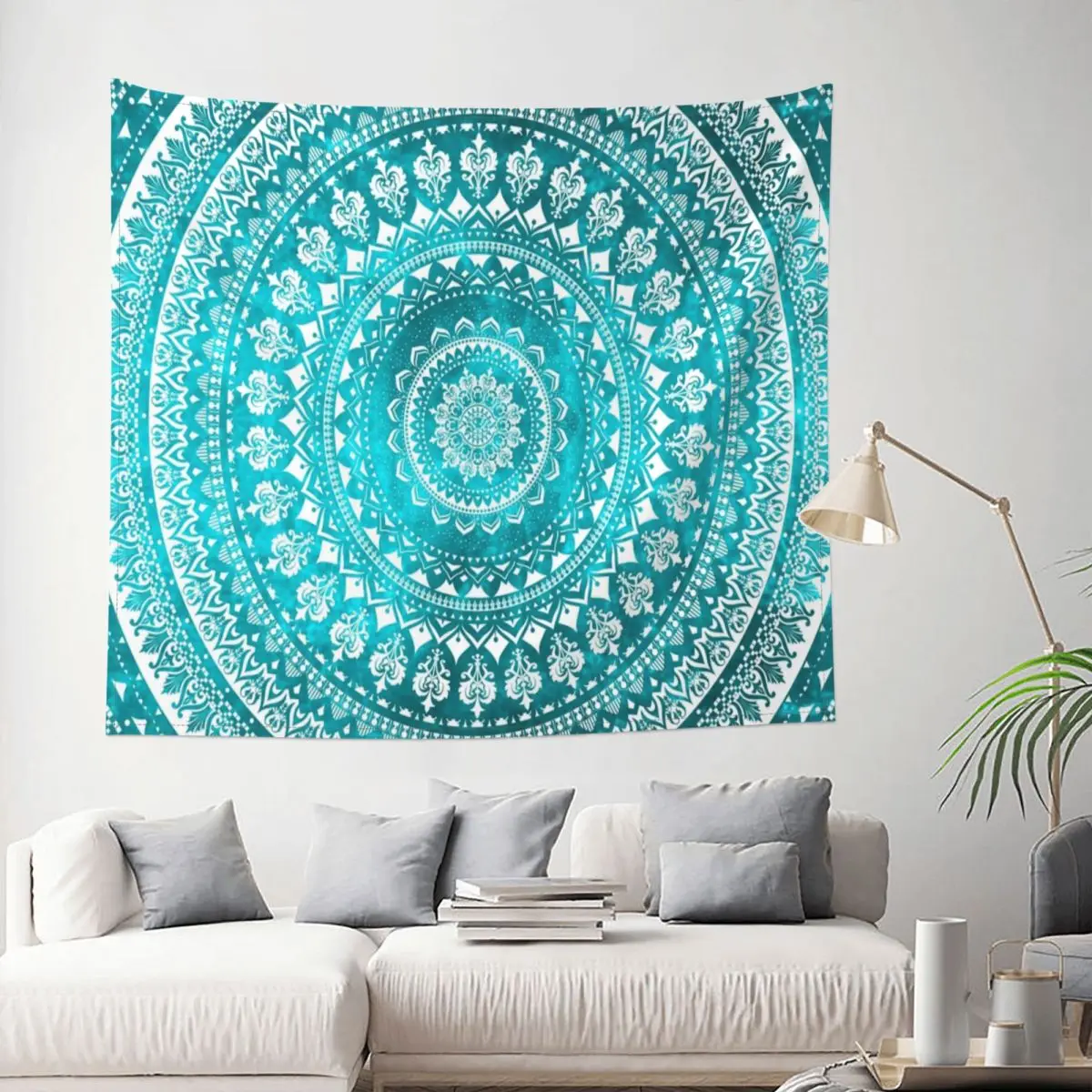 

Mandala Turquoise Tapestry Flower Boho Sacred Decoration Wall Room Home Decor Hanging Living room Kawaii Cartom Fashion