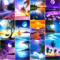 new 5d diy diamond painting full square round drill sea view diamond embroidery scenery cross stitch home decor manual art gift