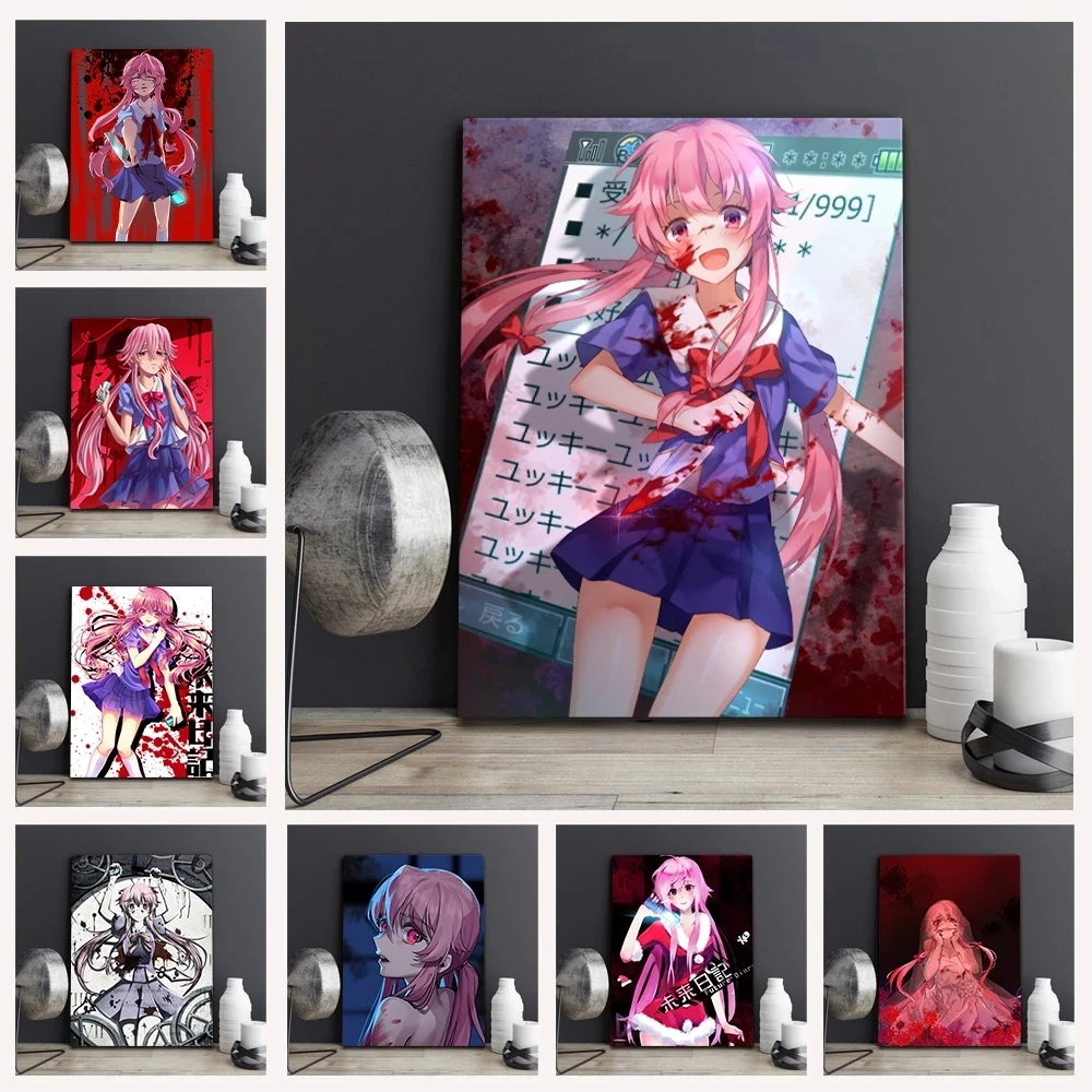

Future Diary Japanese Anime Mirai Nikki Poster Canvas Printed Painting Bar Cafe Living Room Dining Room Wall Decoration Paintin