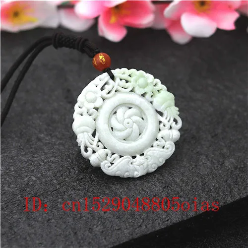 Натуральный белый китайский нефритовый цветок Летучая мышь кулон ожерелье