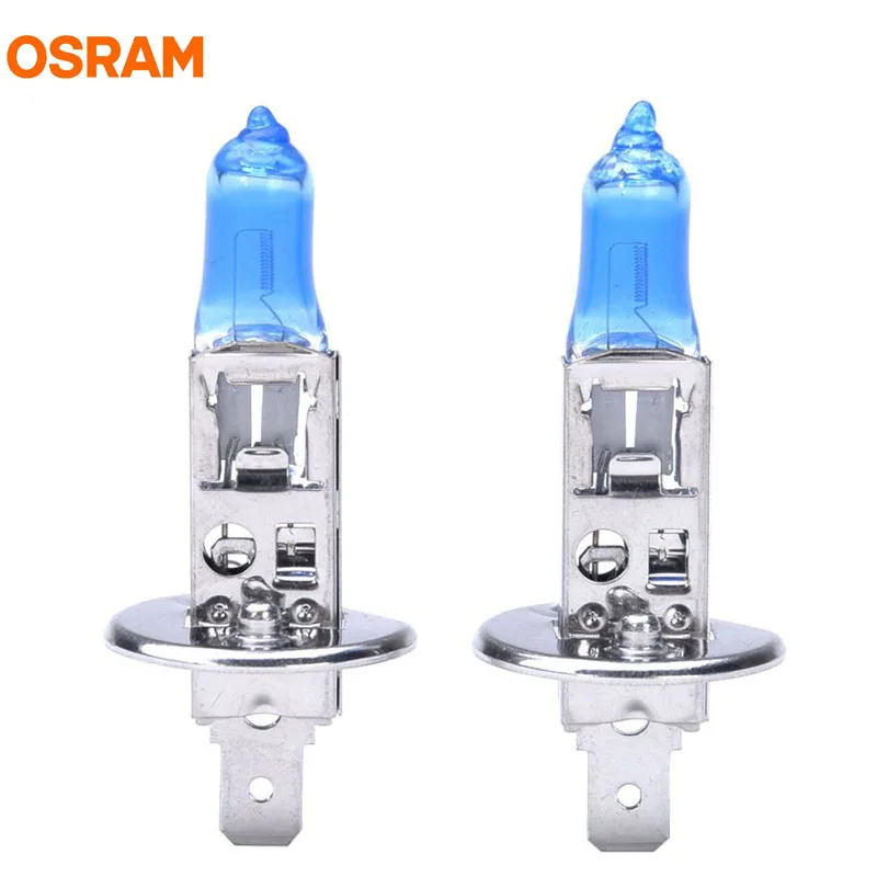 OSRAM H1 5000K 12V 55W Холодный Синий Advance галогенные лампы ксеноновые Мега белые на 50%