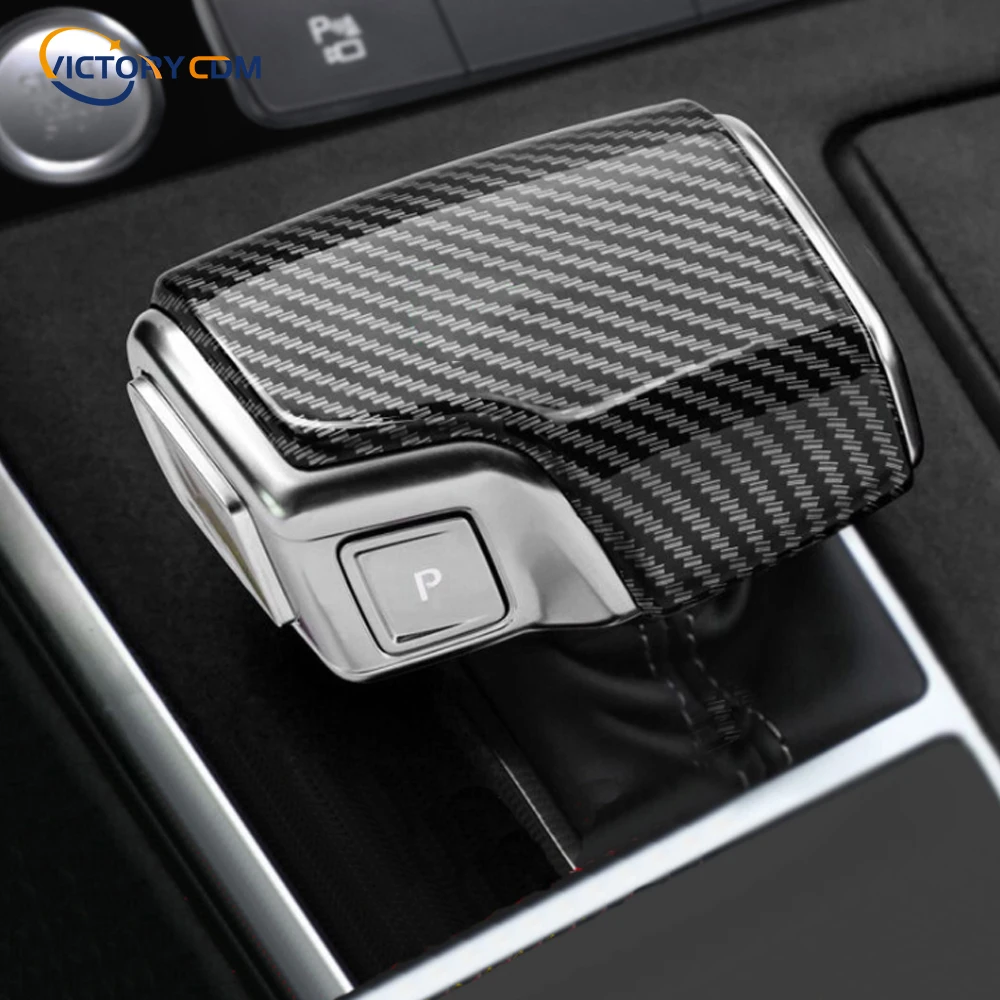 Car Accessories carbon fiber Gear Shift Cover Decoration Sticker Protector For Audi A3 A4 A5 A6 A7 Q5 Q7 S3 S6 S7 Car Styling