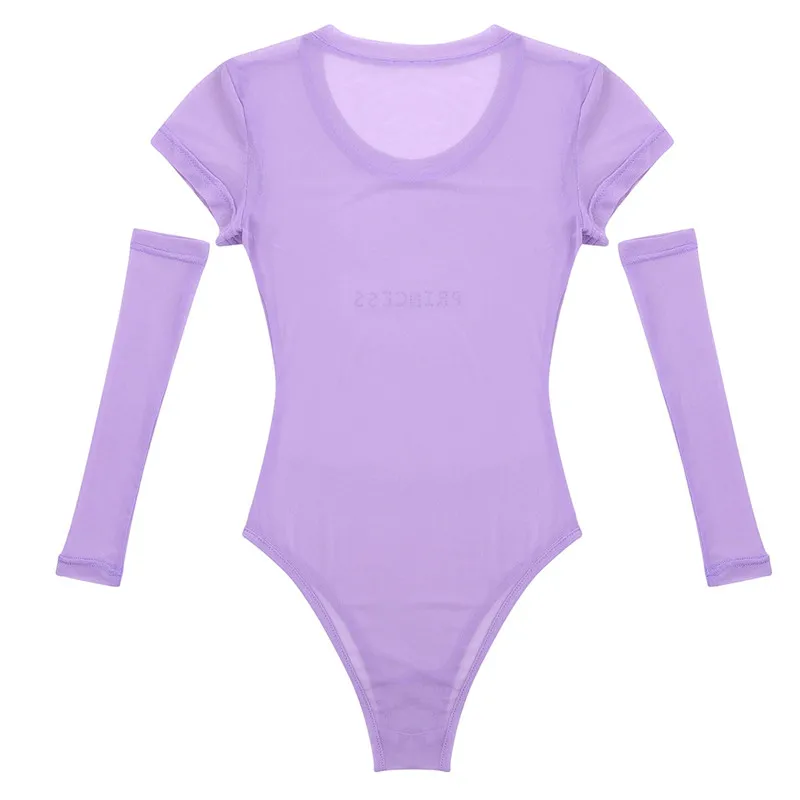 Женская прозрачная сетчатая одежда для плавания круглый вырез короткий рукав