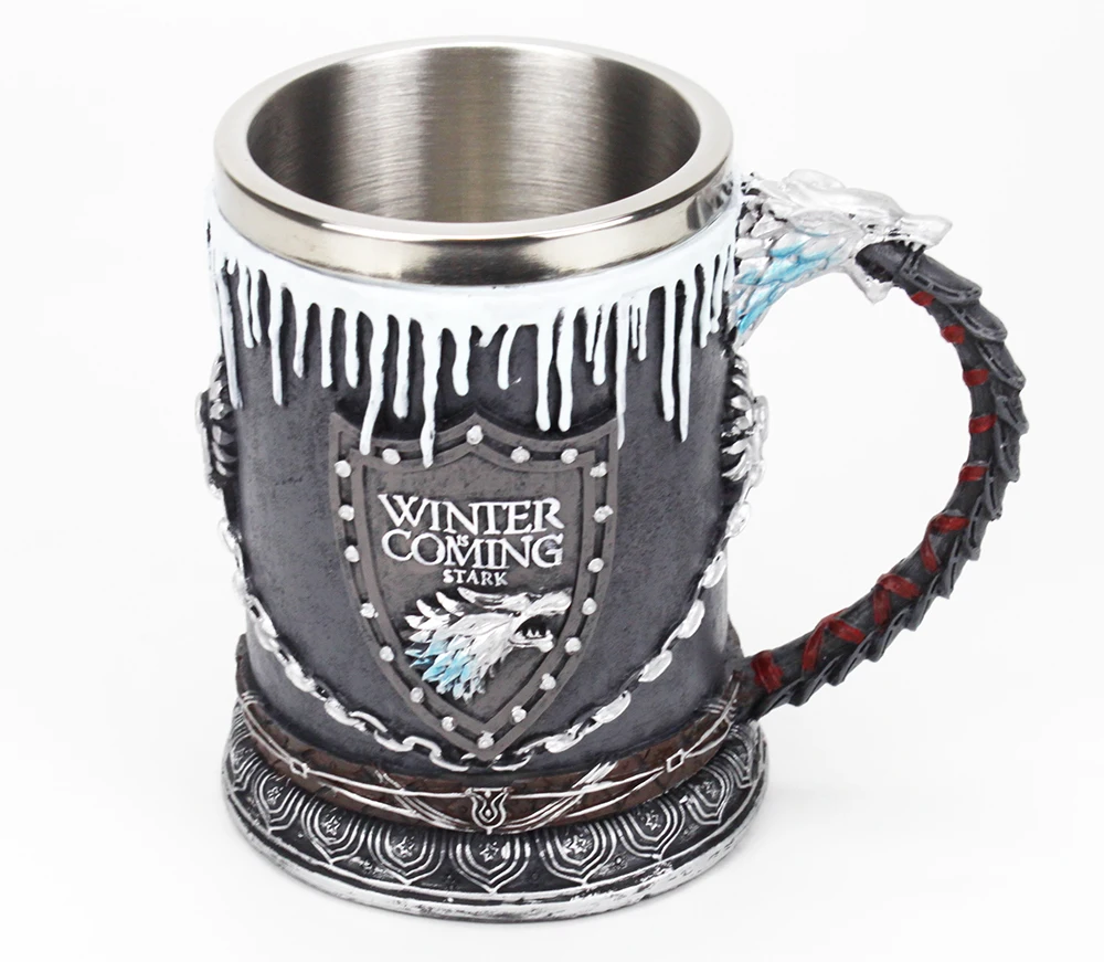 Игра престолов кружка Nemesis Now House Stark Tankard пиво кофе питейная посуда кружки 500-600 мл лучший подарок веера