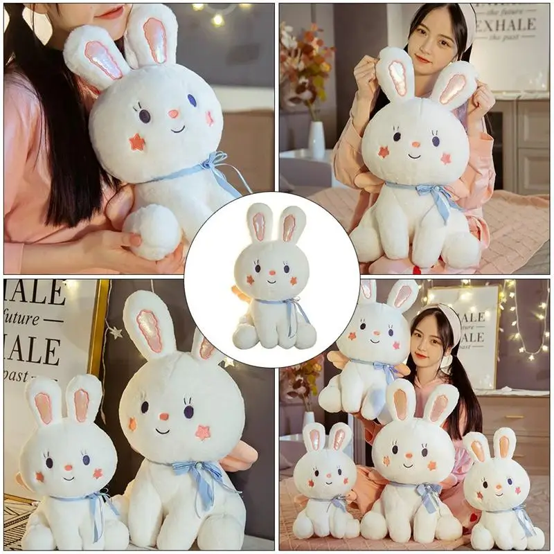 

1pc Simulation Rabbit Doll Plush Throw Pillow Cartoon Stuffed Toy Adornment