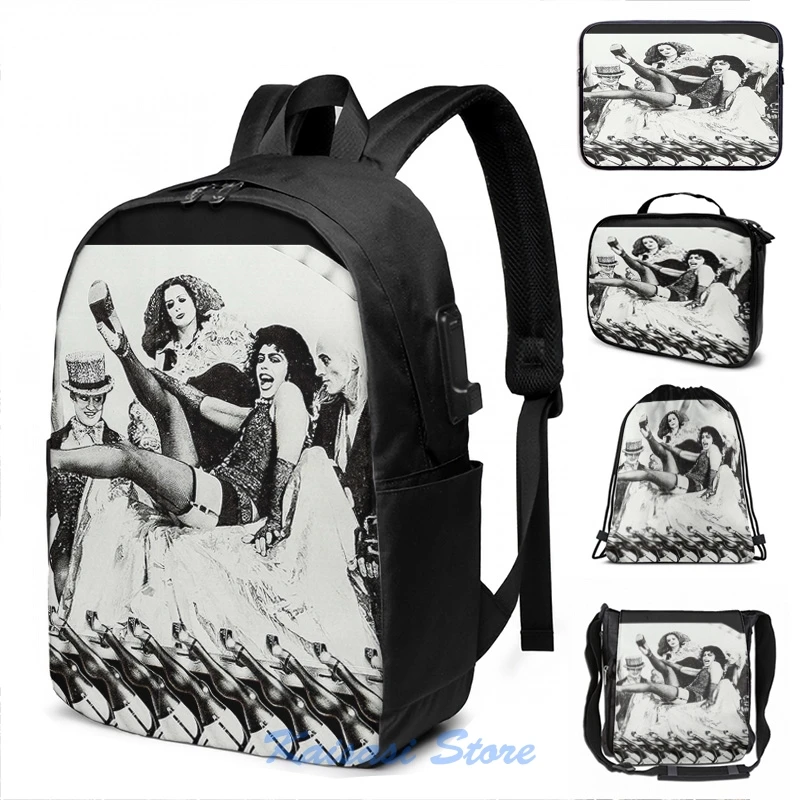 Рюкзак с забавным графическим принтом Рокки и USB зарядкой школьные ранцы для