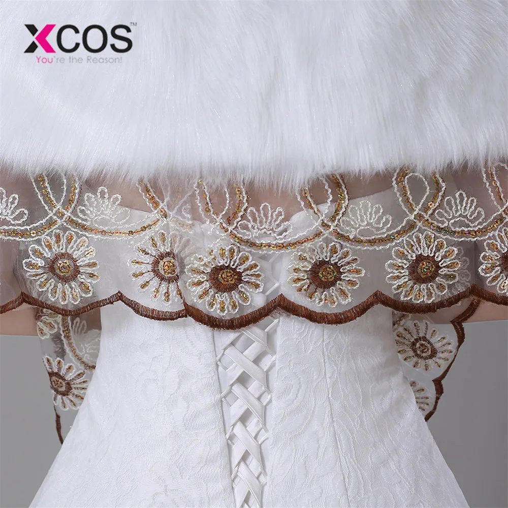 XCOS 2019 новая кружевная Шаль Свадебная шаль Осень Зима плюшевая утолщенное болеро