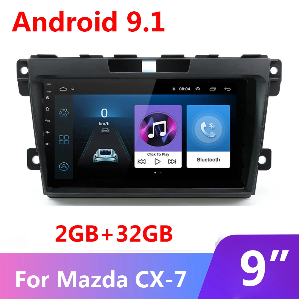 Автомобильный мультимедийный плеер 9 дюймов 2 ГБ + 32 din Android 1 радио мультимедиа