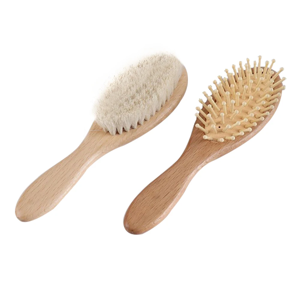 2 шт./компл. bebe Плетеный абажур из натурального дерева Расческа Щетка для волос детей массаж детский комплект чистый натуральный безопасный Материал для здоровья вашего ребенка