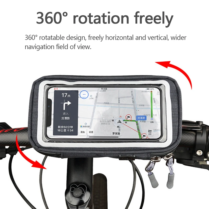 360 ° Вращение Велоспорт велосипед защитная накладка на руль мешок сенсорный