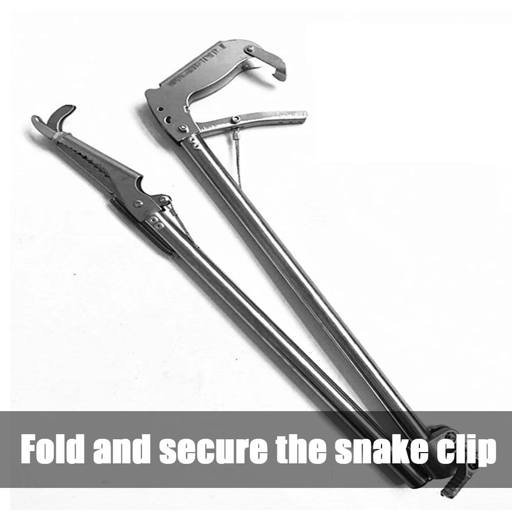 1 2 м складной Рептилий Змея Щипцы палку Нержавеющая сталь ящерицы рот в форме
