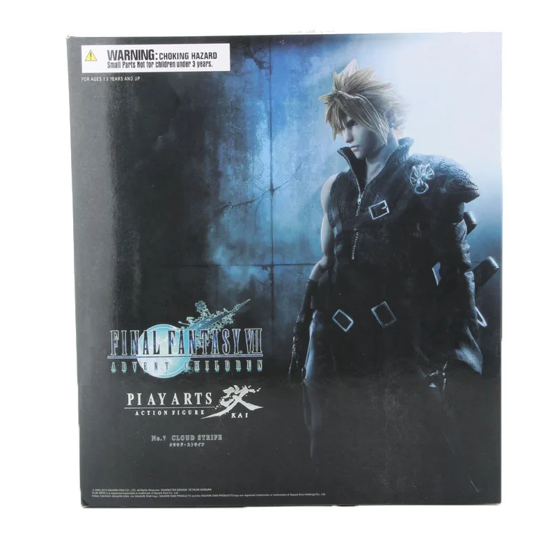 With Box Play Arts Cloud Strife Final Fantasy фигурка модель игрушки 25 см - Color: With Box
