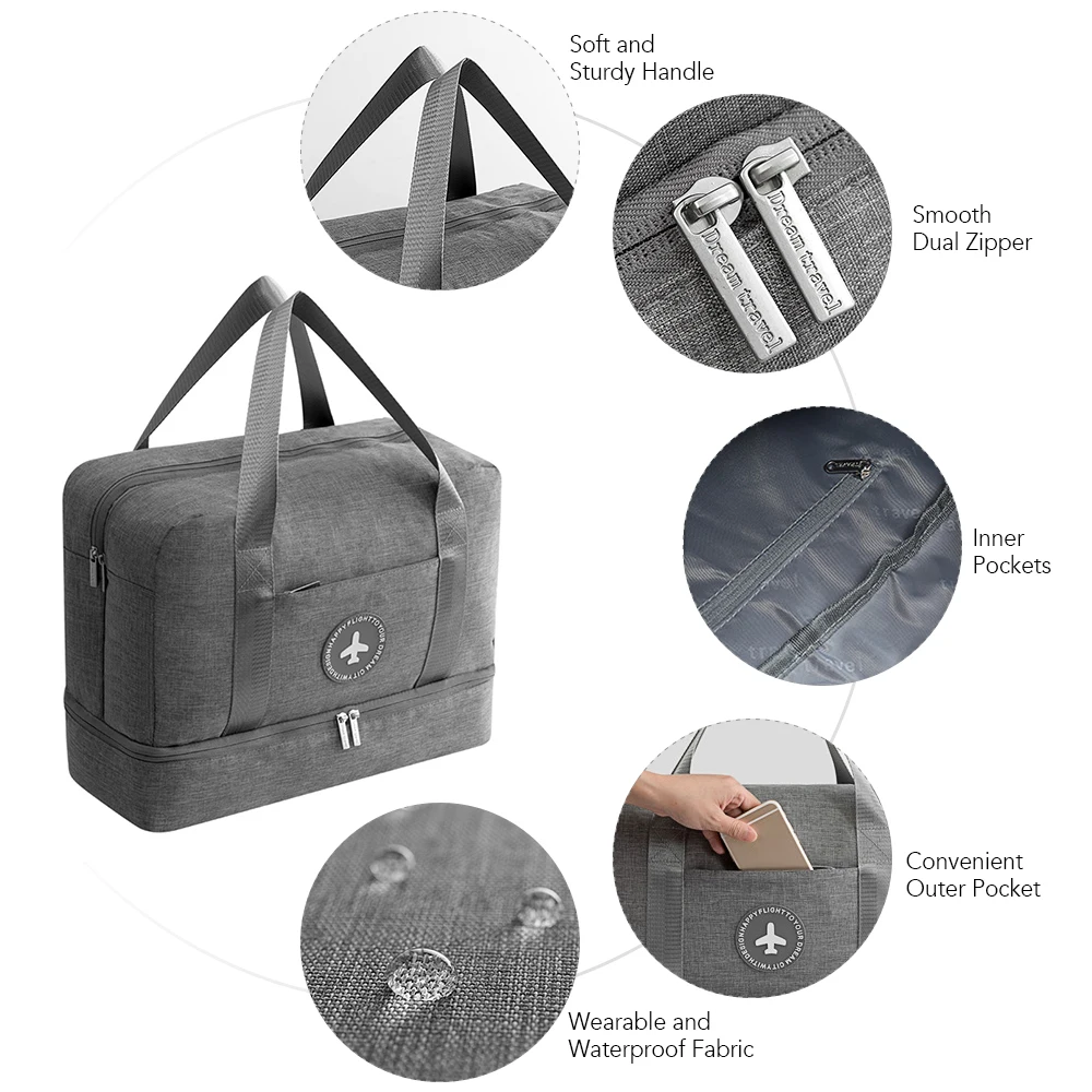 Сумки для тренажерного зала сумка тренировок сухая влажная спортивная фитнеса