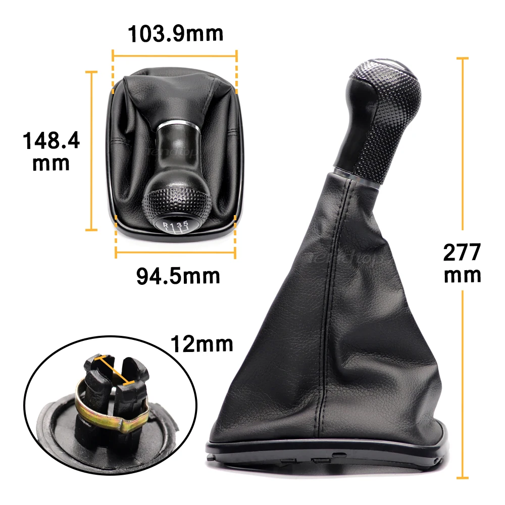 Gear Shift Knob 5 6 Speed 12mm stick handle For Volkswagen VW Mk4 Golf GTI R32 1999-2005 Jetta Bora 99-2004 Car Accessories | Автомобили и