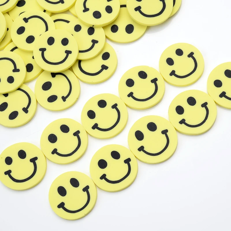 30 шт. жёлтые круглые бусины из полимерной глины 20 мм|Бусины| |