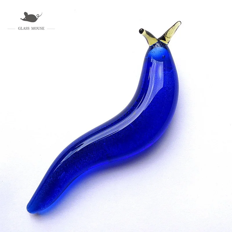 

Миниатюрный темно-синее муранское стекло червь фигурка серебро Фольга искусные орнаменты Симпатичные Яркие клейкая изоляционная лента не...