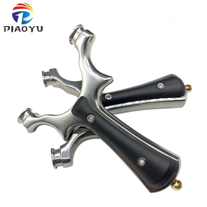 

Piaoyu Stainless Steel Hunting Slingshot Catapult +ABS Patch Handle with Flat Rubber Band Outdoor Shooting Hunting Accessories