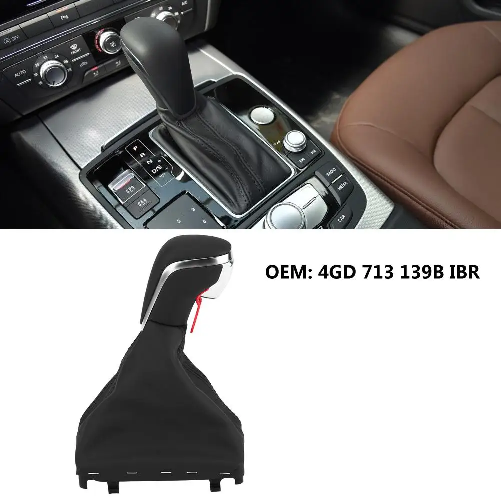 Автоматическая кожаная ручка переключения передач для автомобиля крышка