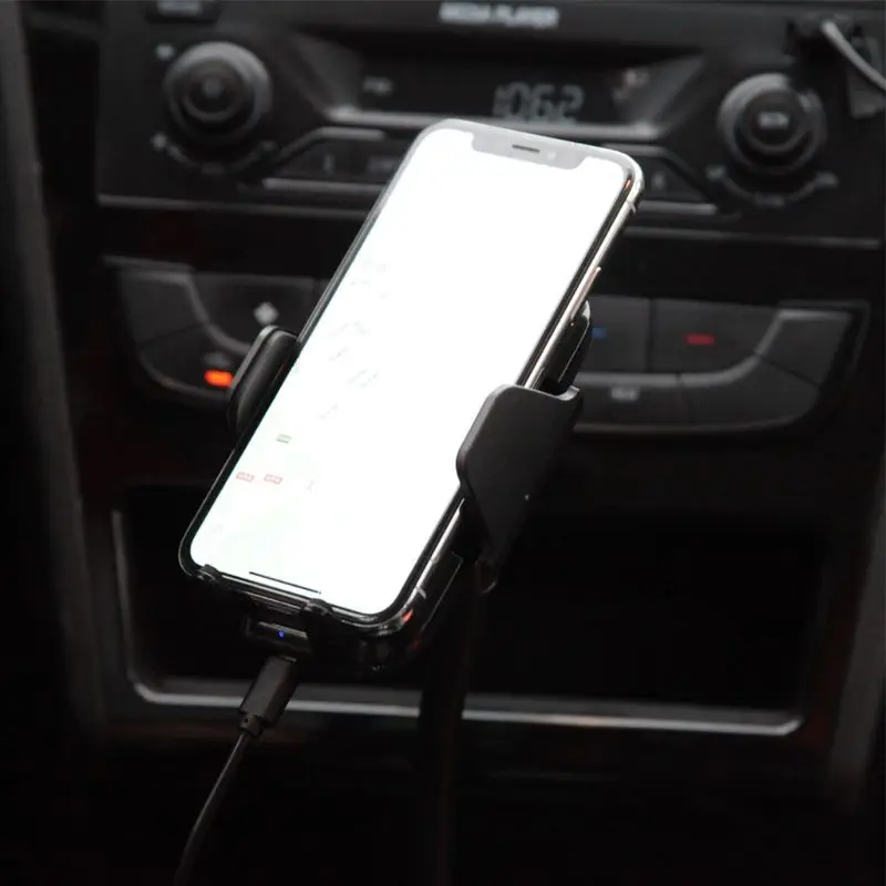 Новое автомобильное Qi Быстрое беспроводное зарядное устройство для iPhone X XR XS 8