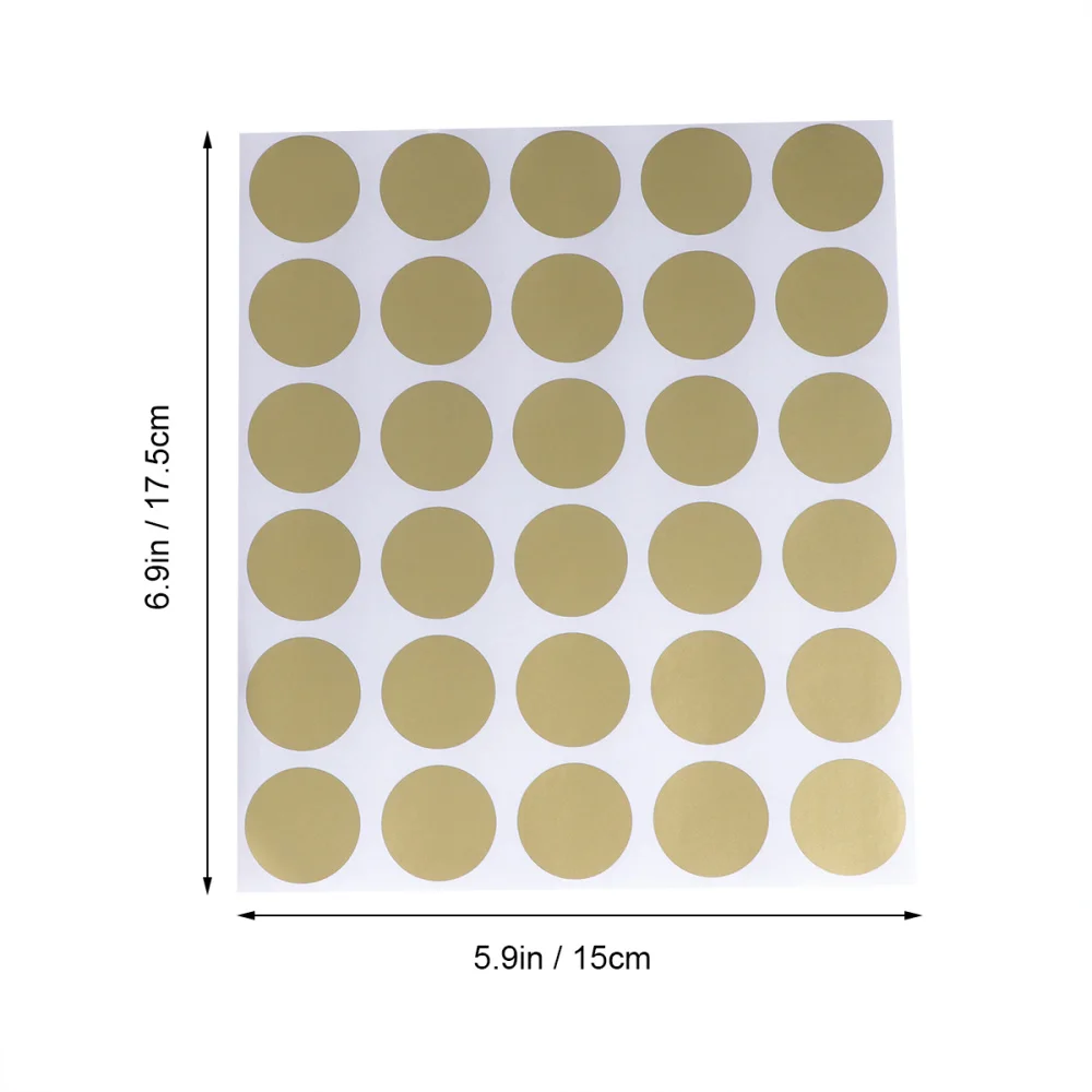 

5Pcs Scratch off Stickers Self Peel Stick DIY Labels for Leaving A Message Surprise and Gift Notes(Golden)