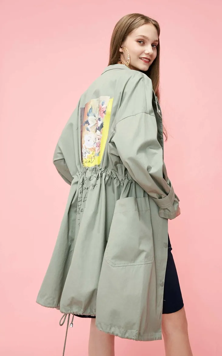 Vero Moda женский плащ свободного кроя с принтом граффити | 319121532