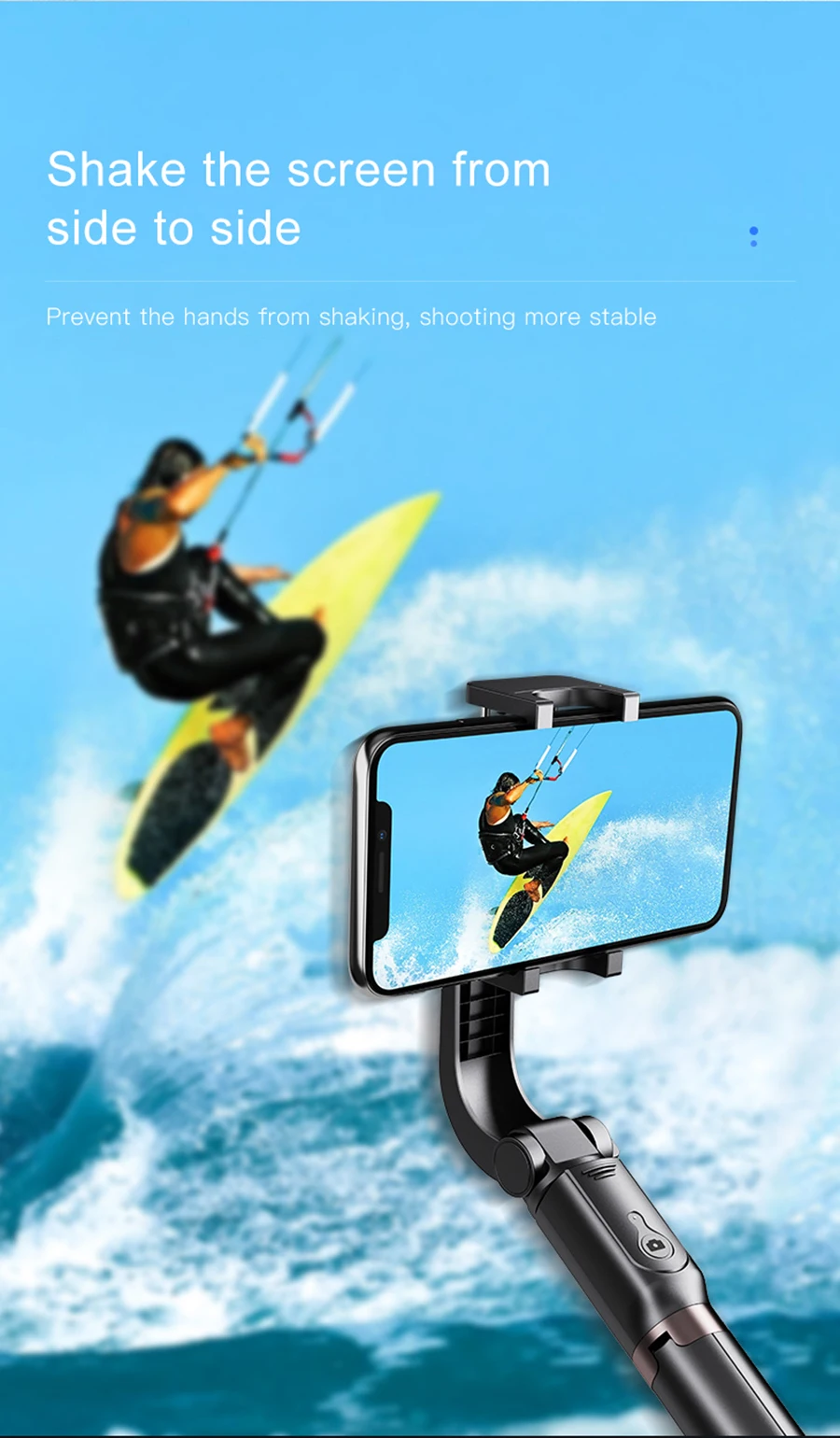 MAMEN ручной карданный стабилизатор 3 в 1 селфи палка телефон для iPhone 11 pro Max 7 8 Plus X XS MAX для samsung Galaxy Action