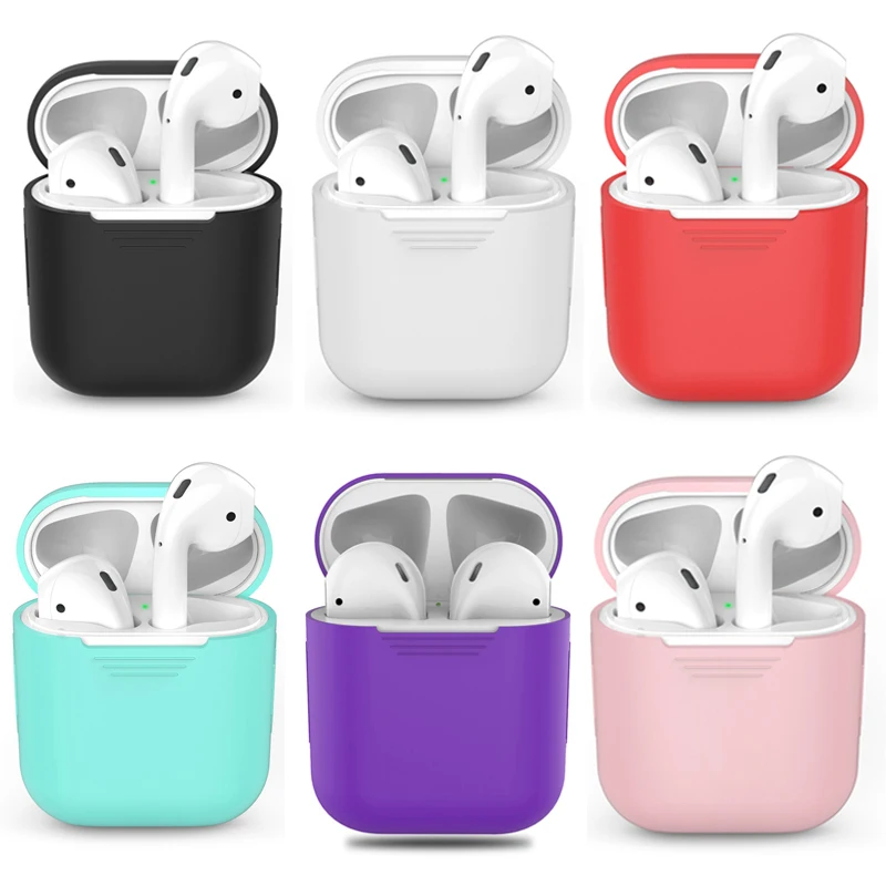 Наушники чехол силиконовый для Apple AirPods 1 2 Чехол наушников зарядным устройством