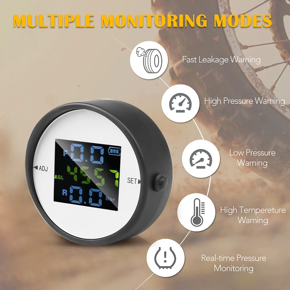 TPMS мотоциклетный монитор давления в шинах электромобиль детектор