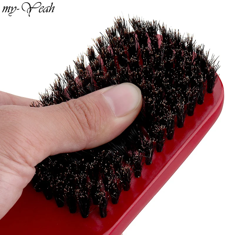 Натуральный Кабан щетина для мужчин борода щетка для лица стрижка усов Чистка уход бамбуковая щетка набор мужской уход за лицом щетка для волос дерево TSLM1
