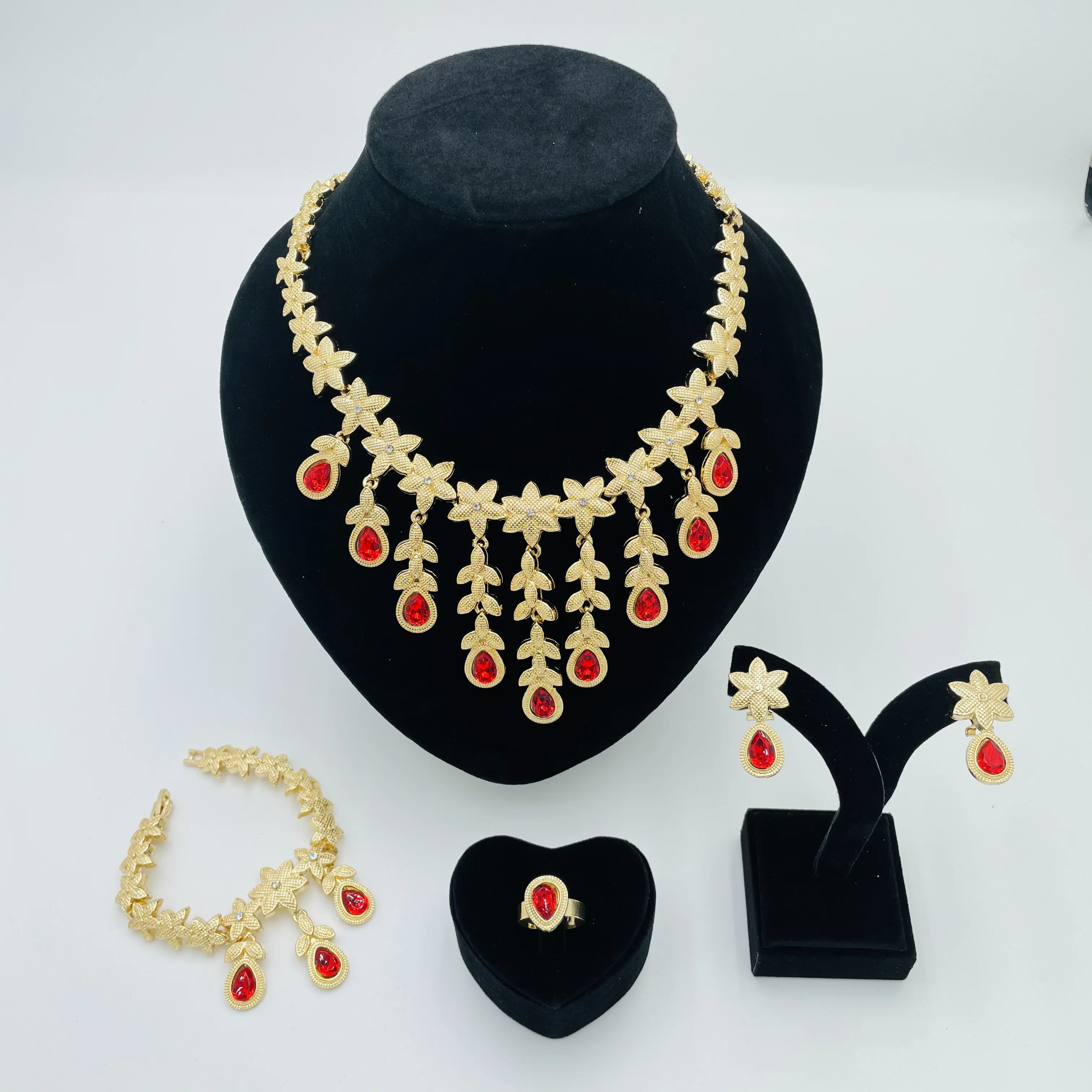 

Набор ювелирных изделий из циркония, свадебный подарок, модный дизайн SUNNICE, в африканском стиле, Дубайский Позолоченный комплект из ожерель...