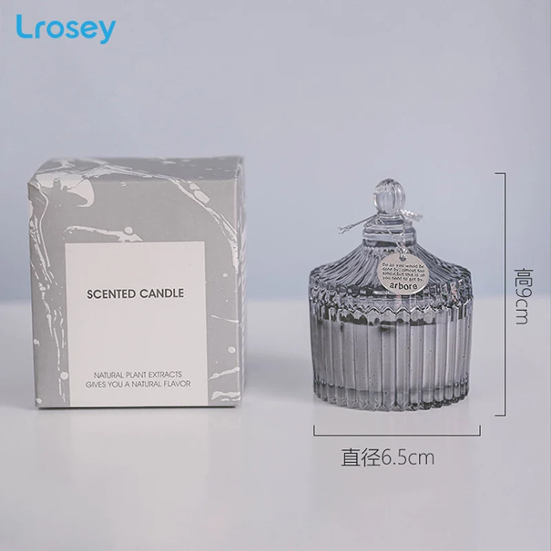 Gray bottle coffee Романтичные ароматические свечи, подсвечник, свадебные центральные подарочные коробки, украшение комнаты, Натуральный Свежий домашний декор, стеклянный подсвечник - Цвет: Gray bottle coffee