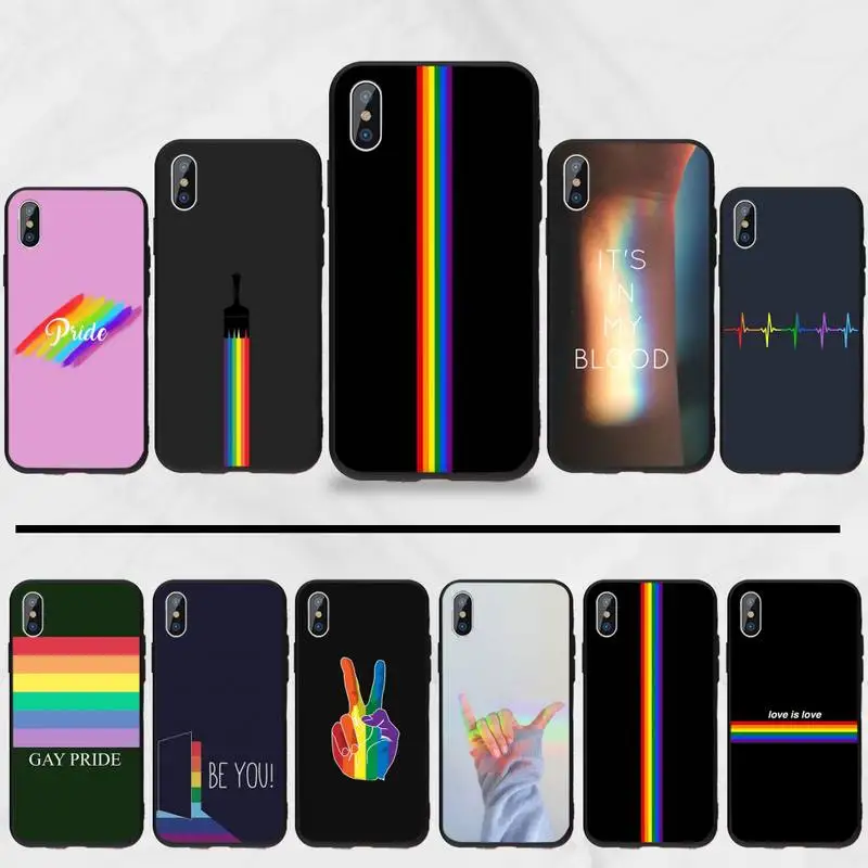 Радужный чехол для телефона геев лесбиянок ЛГБТ гордость сделай сам с принтом