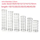 10 шт.лот 1,0 мм пружина из нержавеющей стали OD 6 мм 7 мм 8 мм 9 мм 10 мм 12 мм 13 мм 14 мм 15 мм 16 мм пружина возвратного ротора Y-типа