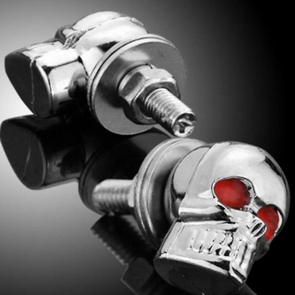 Пара/комплект аксессуары для мотоцикла и автомобиля украшение черепа номерной