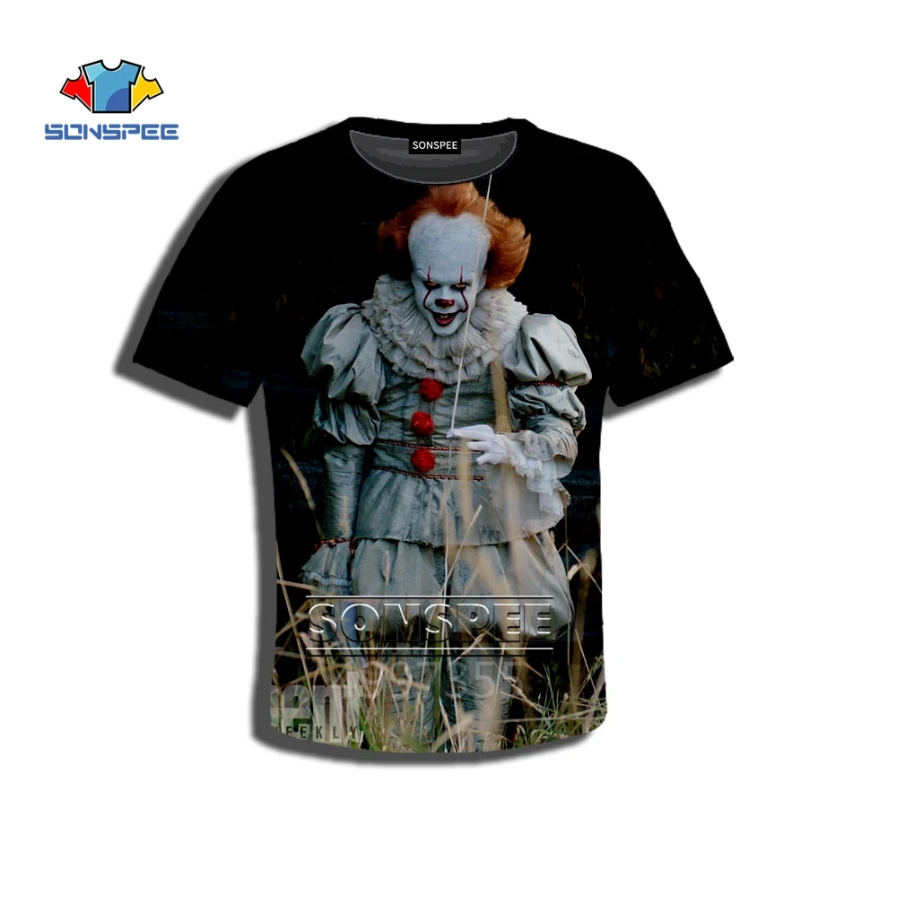 SONSPEE Stephen King's It clown Harajuku/футболка с 3d принтом для мальчиков и девочек-подростков/толстовки/шорты Детская одежда X213