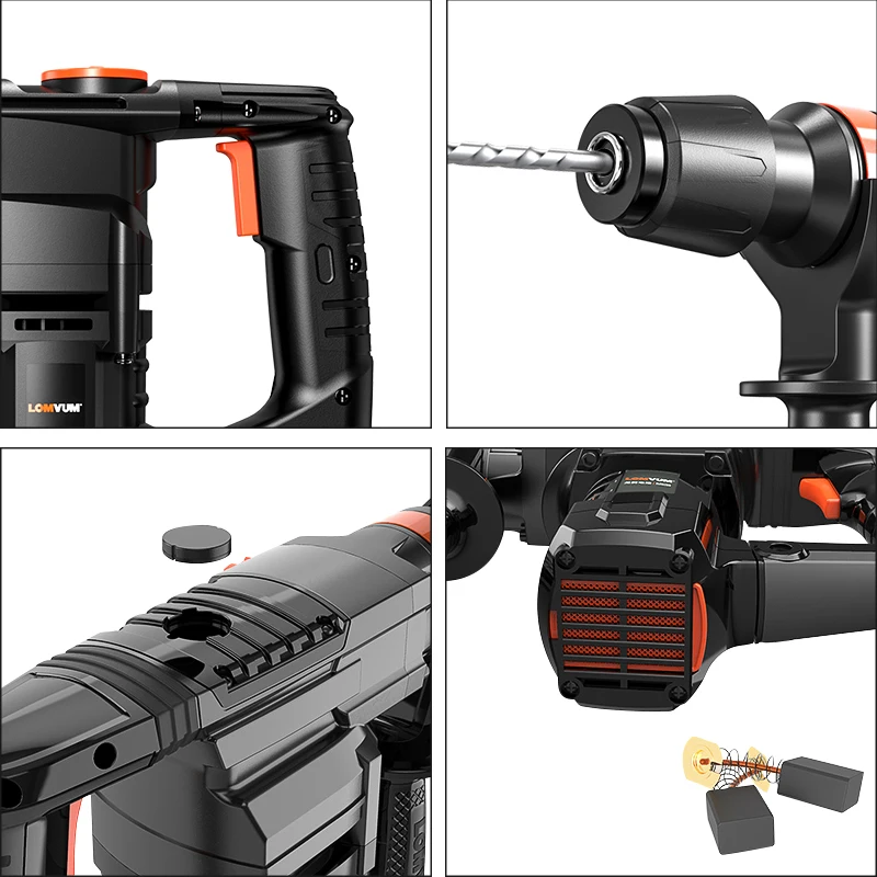LOMVUM электрический перфоратор дрель многофункциональная Высокая мощность