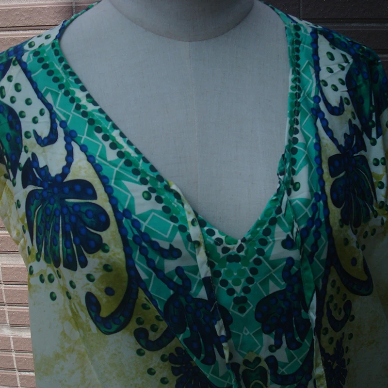 Пляжное платье-макси с принтом хлопковое длинное платье в стиле бохо пляжная