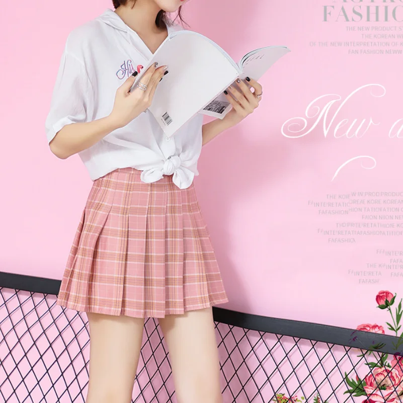 Японские корейские короткие юбки новинка 2020 женские мини-юбки с высокой талией