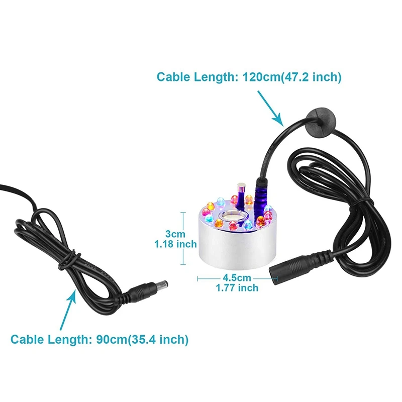 Светодиодный распылитель для тумана машина увлажнитель воздуха пруда аквариума