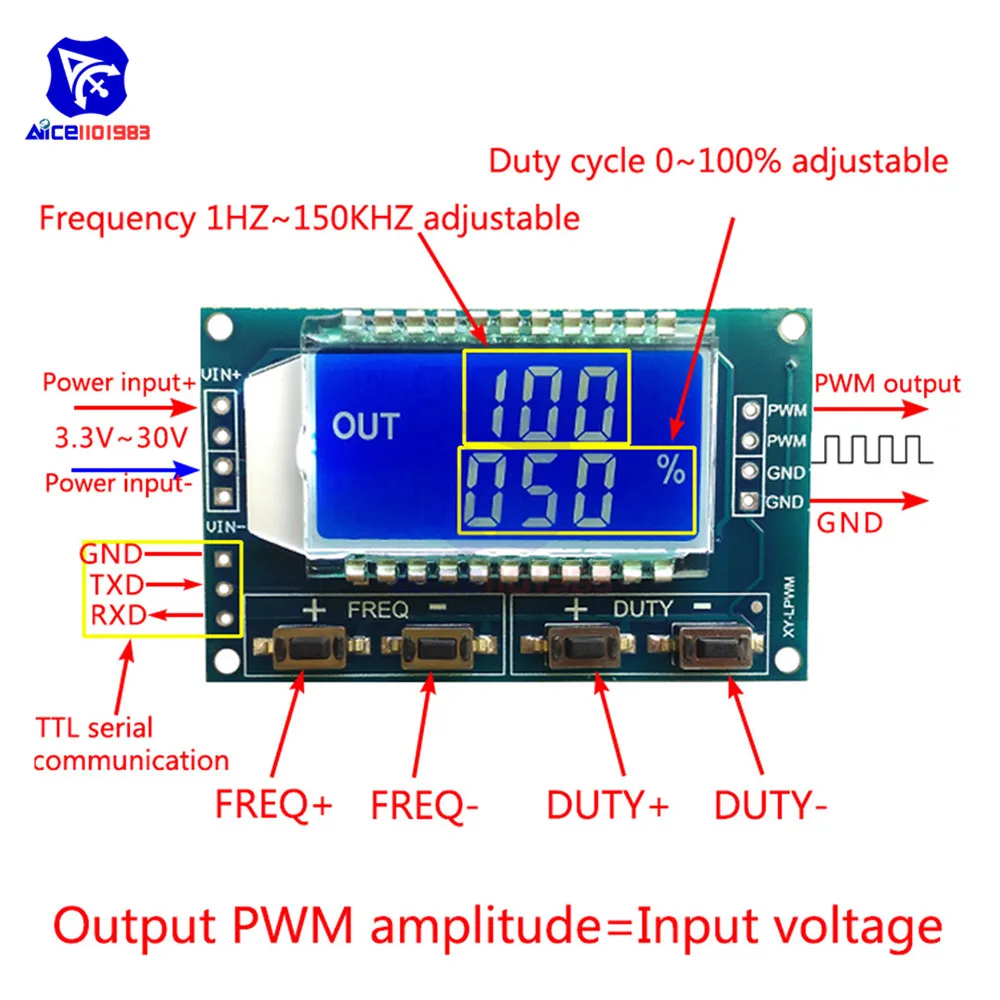 Генератор сигналов diymore PWM частота импульса рабочий цикл регулируемый модуль с