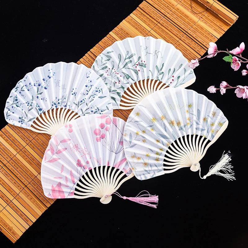 

Folding Fan Shell-Shaped Ladies Fan Chinese Classical Wind Paper Folding Fans Oriental Temperament Fancy Fans Wedding Gift Decor