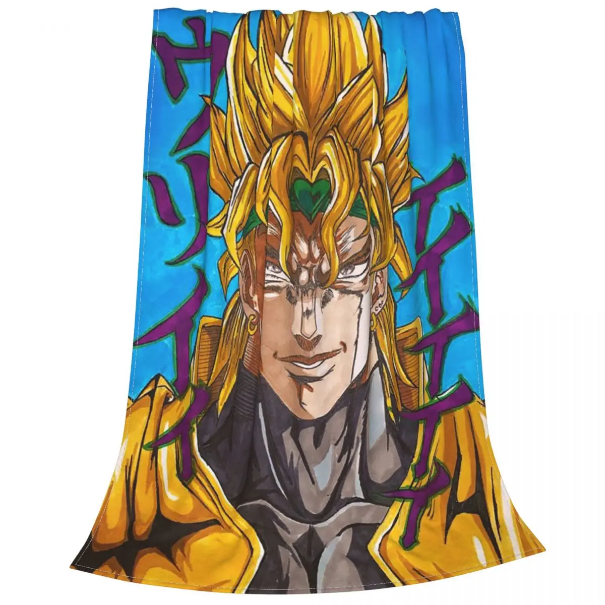 Одеяло Dio Brando плюшевое покрывало с аниме невероятными приключениями Джоджо