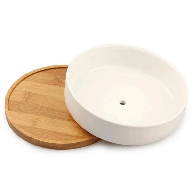 6.1 Inch Round Bamboo Plants Plant Saucer Pot Tray For Indoor And Outdoor | Дом и сад