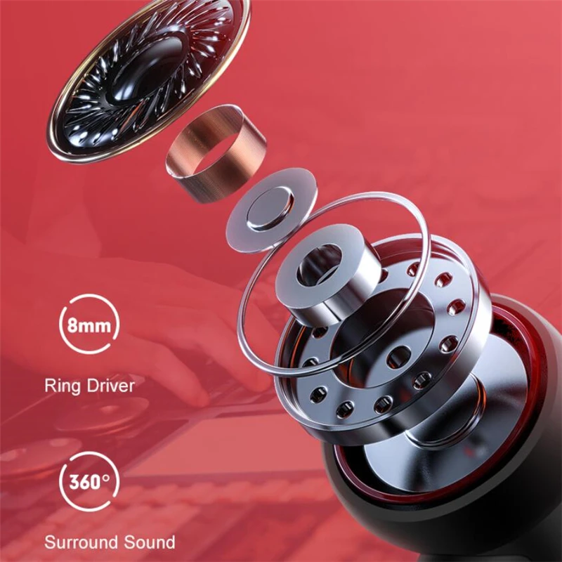 

Newest Sport Wireless Headsets Bluetooth 5.0 Earphones Touch Control HiFi Stereo In Ear Earbuds With Dual Microphone For Phone