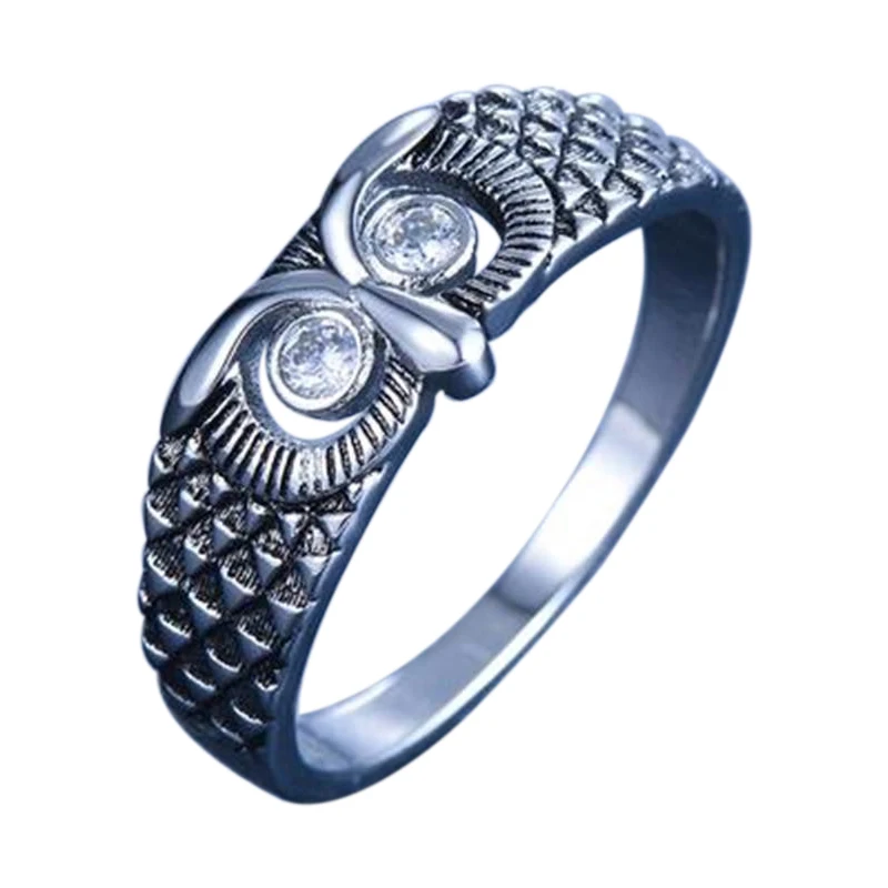 

Cute Small Owl Animal Ring For Men/Women Fashion Wedding Jewelry Accessories Gift