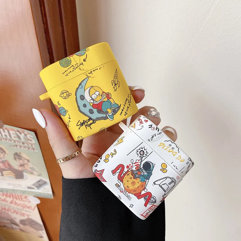 

Soft PC Earphone Case For Xiaomi Air 2s /Air 2 Cover Cute Astronaut pattern Bluetooth Headset Protecte Charging Case Funda Capa