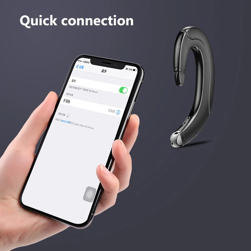 Bluetooth-наушники с ушным крючком и костной проводимостью 5 0 Hi-Fi стерео беспроводные