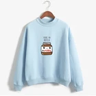 Толстовка KPOP Befree Moletom Feminino Ropa для женщин Harajuku толстовки корейская мода вы мой Nutella напечатанный Kawaii